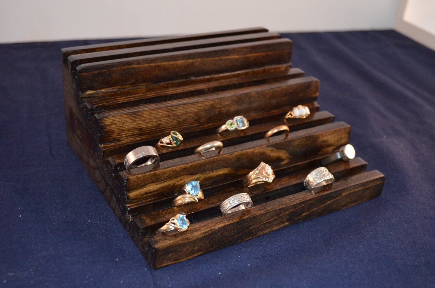 Tiered Jewelry Store Ring Display Multiple Holder Tiered Jewelry Store Ring Display Multiple Holder