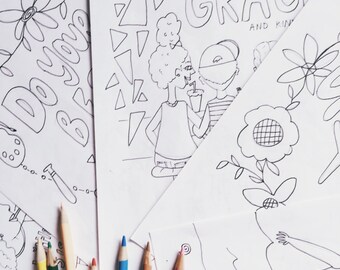 Kids' Coloring Book Pages- Printable PDF