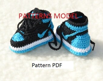 CROCHET PATTERN -Nike Air Jordan 1 Crochet Baby Booties pattern