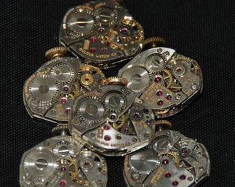 Vintage Antique Watch Movements Steampunk Altered Art RT 35