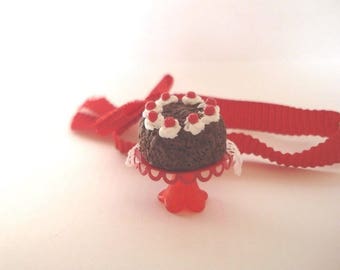 Black Forest cake for your foodie jewelry or miniature dioramas