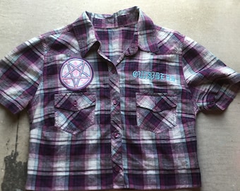 Pentagram Button up Crop Top