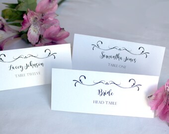 pretty wedding table place cards berry blush