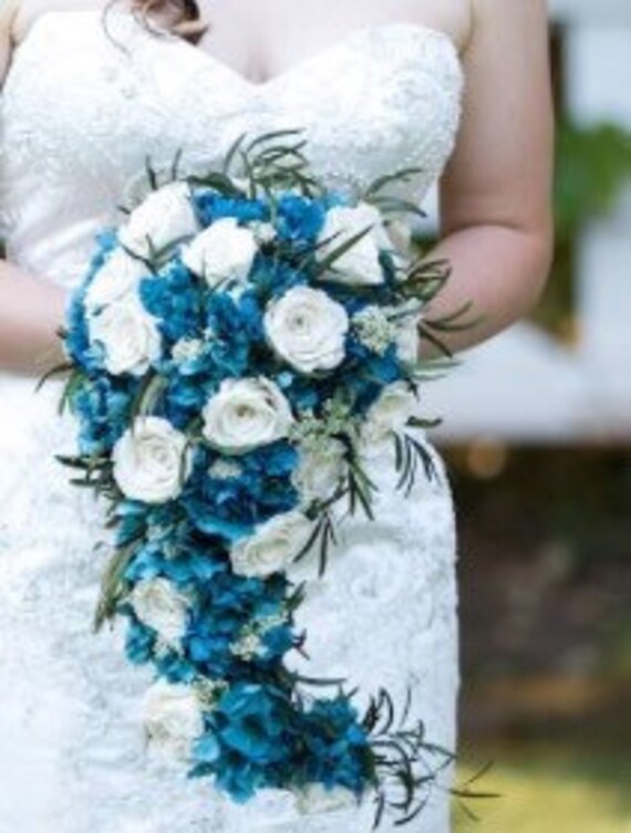 Everlasting Blue bridal bouquet