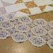 Beautiful Vintage Pastel Crocheted Table Runner Doily