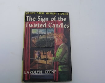 Nancy Drew The Sign of the Twisted Candles 1960s original text, Nancy Drew 1960s, Nancy Drew vintage book, Nancy Drew mystery