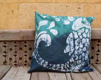 Batik Throw Pillow Cover - Egyptian Hand Made