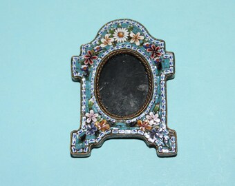 Rare Antique Miniature Italian Micro Mosaic Picture/Photo Frame/Collectible/Victorian