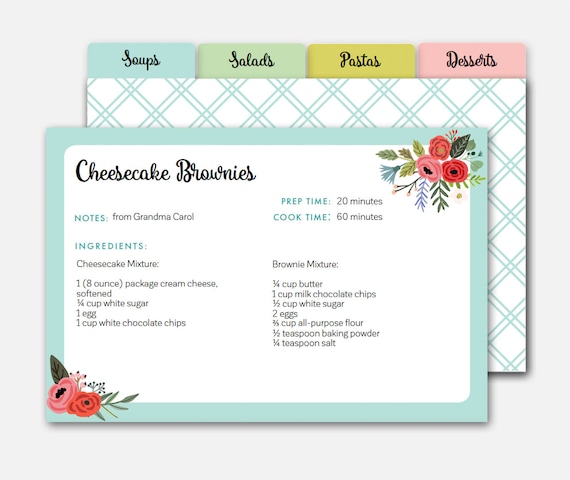 personalized recipe card