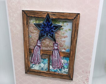 One Christmas card with Filipino Parol, this is a A2 size card.