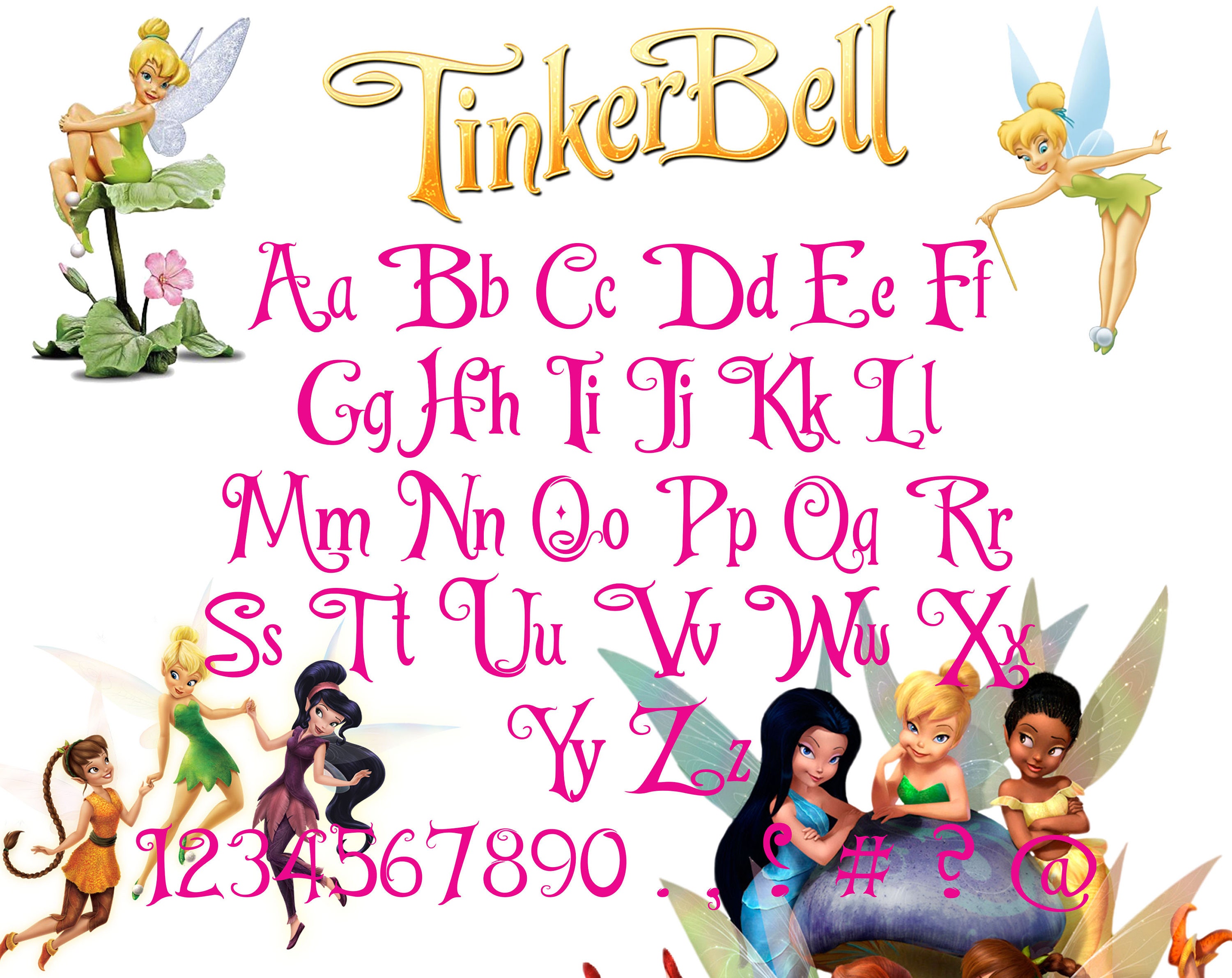 Tinkerbell font svgTinkerbell alphabet svgTinkerbell letters
