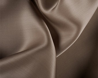 Latte Silk Satin Organza, Fabric By The Yard
