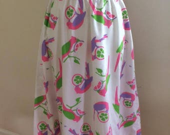 Vested Gentress Parrot Print Skirt