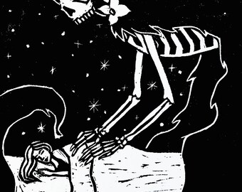 Goodnight Fabric Relief Print