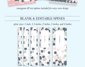 Printable Binder Covers, Monogram Binder Covers, Teacher Binder Inserts, Student Printable Binder Covers and Spines, School Binder