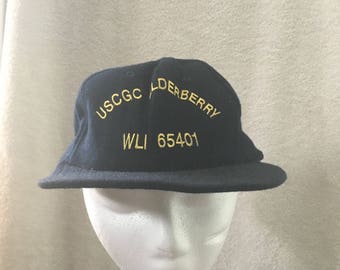 Vintage Coast Guard USCGC Elderberry WLI 65401 Snapback Hat Cap