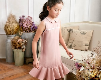 Girl Dress- Pink Ruffle Drop Waist Dress (toddler/girl)