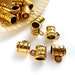 10 Antique Gold Barrel Bails With Loop - 16-GB-1