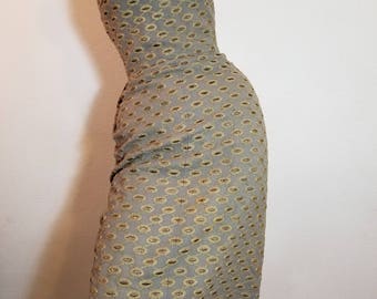 FREE SHIPPING 1950 Strapless Hourglass Dress