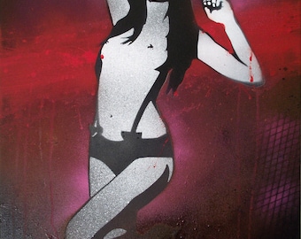 Dancing Girl | Graffiti Art on Canvas