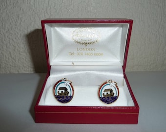 Boxed Masonic Royal Ark Mariner Enamel Cuff Links by Central Regalia London