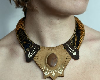 Iguanura chocolate Jasper necklace - Iguanura necklace with Jasper