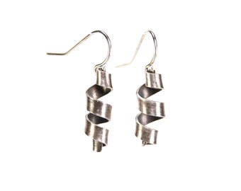 Silver "Ribbons" earrings