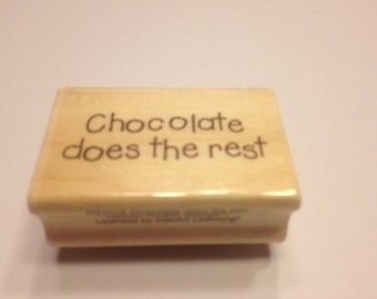 Chocolate does the rest rubber stamp, 40 mm (BB4/3)