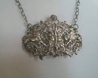 Victorian Statement Necklace, Repurposed Jewelry