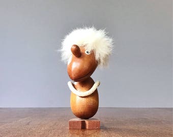 Vintage Hans Bolling Style Danish Modern Optimist Teak Figurine