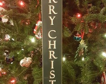 Engraved Merry Christmas Sign