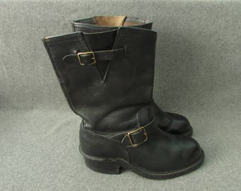 80s Vintage Hy-Test Hytest Bike Engineer Safety Utility Boots Size US7 EE