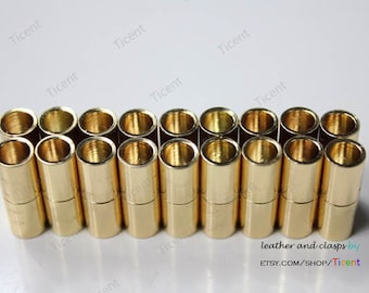 3 Sets 5mm KC Gold Magnetic Clasp for Jewelry Making, Cylinder Shape, 20mm Tall, Thicken. MT5M-302