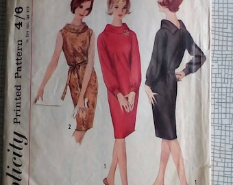 1964 Dress - 36" Bust - Simplicity 5625 - Vintage Sewing Pattern