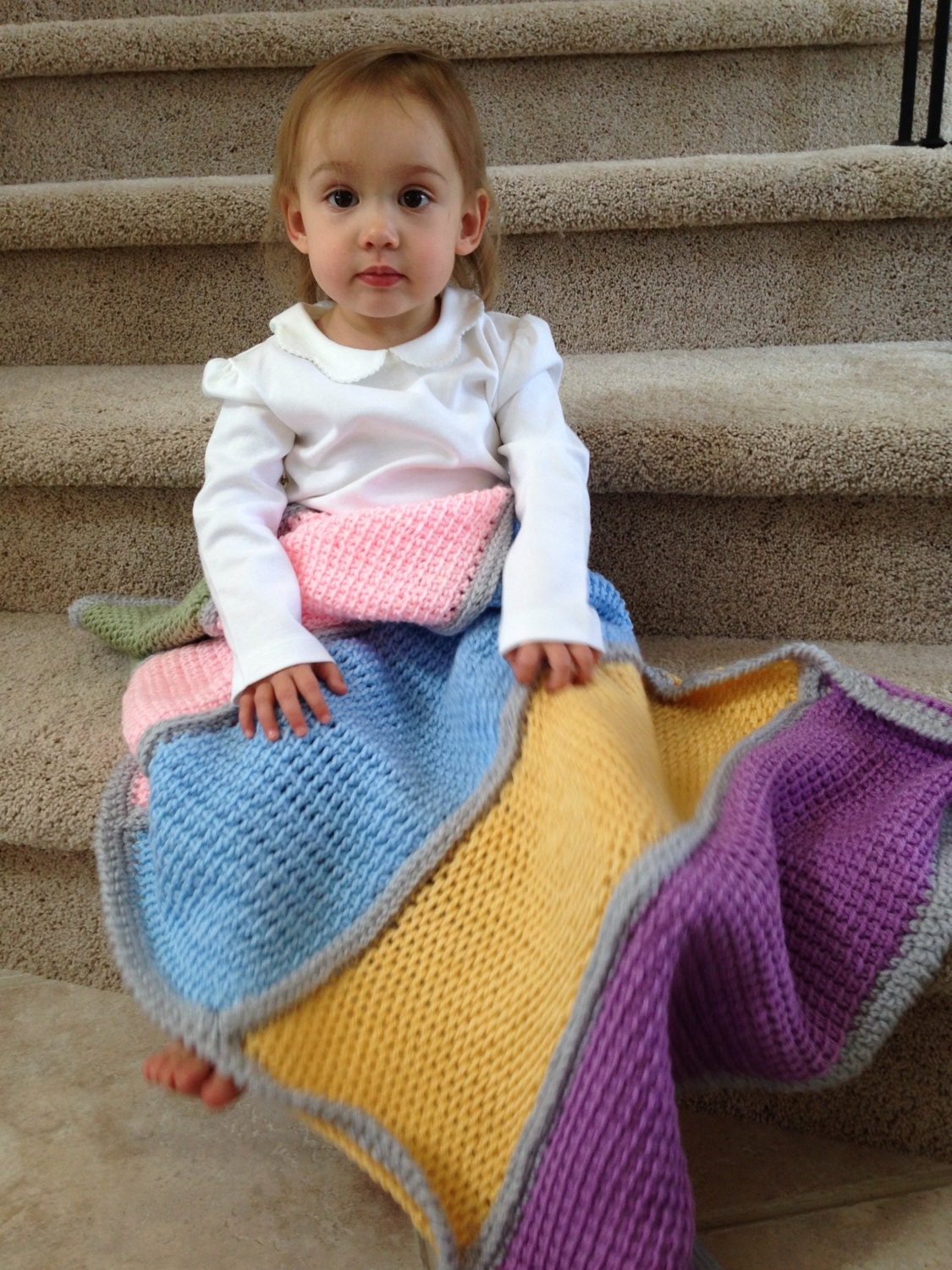 Tunisian Crochet Baby Blanket Pattern Written for the