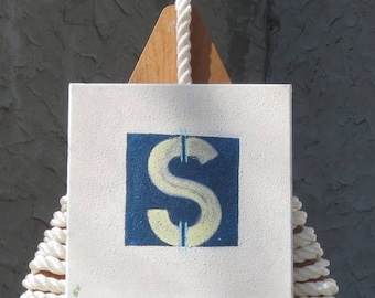 Signal Flag "S" nautical print