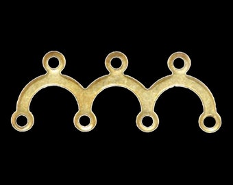400 pcs 10x26 mm 7 hole raw brass connector, raw brass charms ,raw brass findings 162R-180