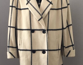 Alorna wool coat, vintage wool coat, double breasted wool coat