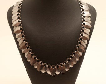 Stainless steel leaf necklace
