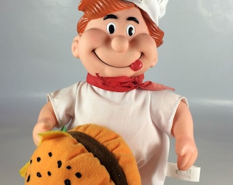 Bun Boy Restaurant Mascot Plush Advertising Doll