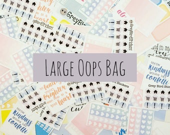 Large Oops Bag || Discounted Stickers for Planners, Journals and More!
