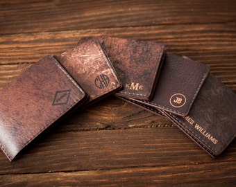 Slim mens wallet, leather wallet, cool groomsmen gift, mens leather wallet, leather wallet mens, wallet men