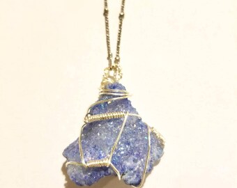 Periwinkle Hand Wrapped Crystal