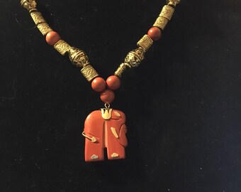 Red and Gold Elephant