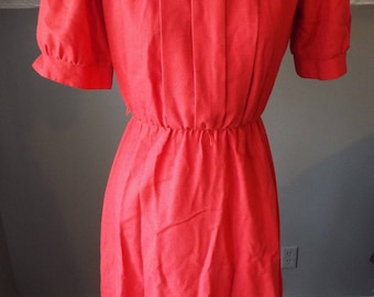 Vintage Short Sleeve Red Dress by Germaine Petite
