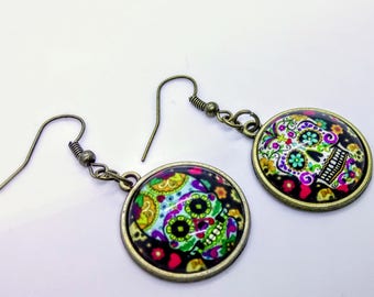Sugarskull Earrings Mismatched Jewellery