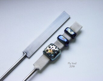 Flat mandrel for lampwork length 7cm (2mmx10mm and 2mmx5mm)