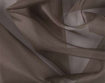 Latte Silk Organza, Fabric By The Yard
