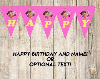 Dora the explorer Birthday Banner-YOU PRINT