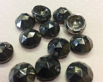 Rare Vintage Platinum Faceted Nailheads